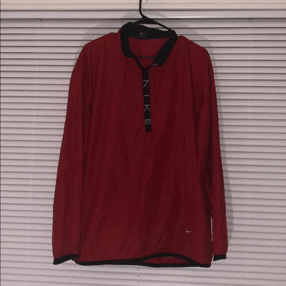 Red Nike windbreaker